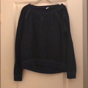 Navy blew crew neck sweater.